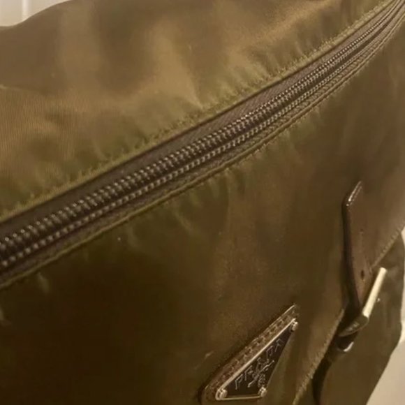 Prada Brown Nylon Messenger Bag - Picture 6 of 8